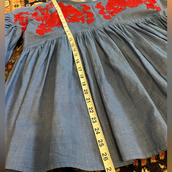 Anthropologie Hemant & Nandita flows appliqué empire puff sleeves top blouse S - Picture 7 of 11